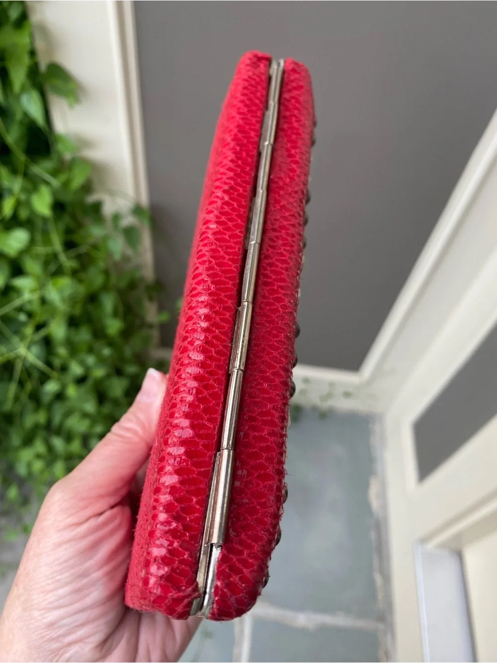 Nicole Lee Y2K Vintage Red Hot Studded clutch case